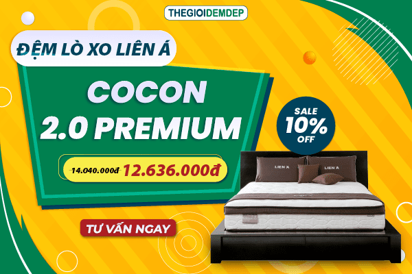 Đệm Lò Xo Liên Á Cocoon 2.0 Premium giảm 10% và FREESHIP